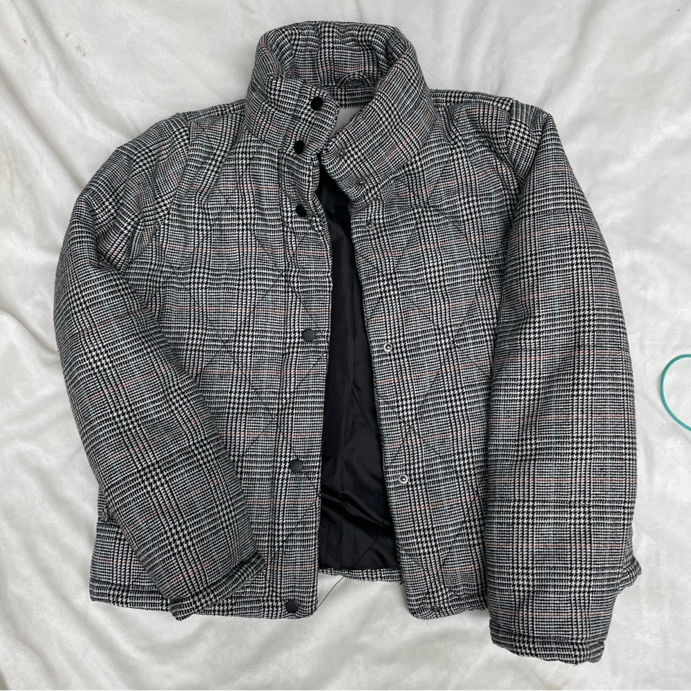 Plaid Puffer Jacket